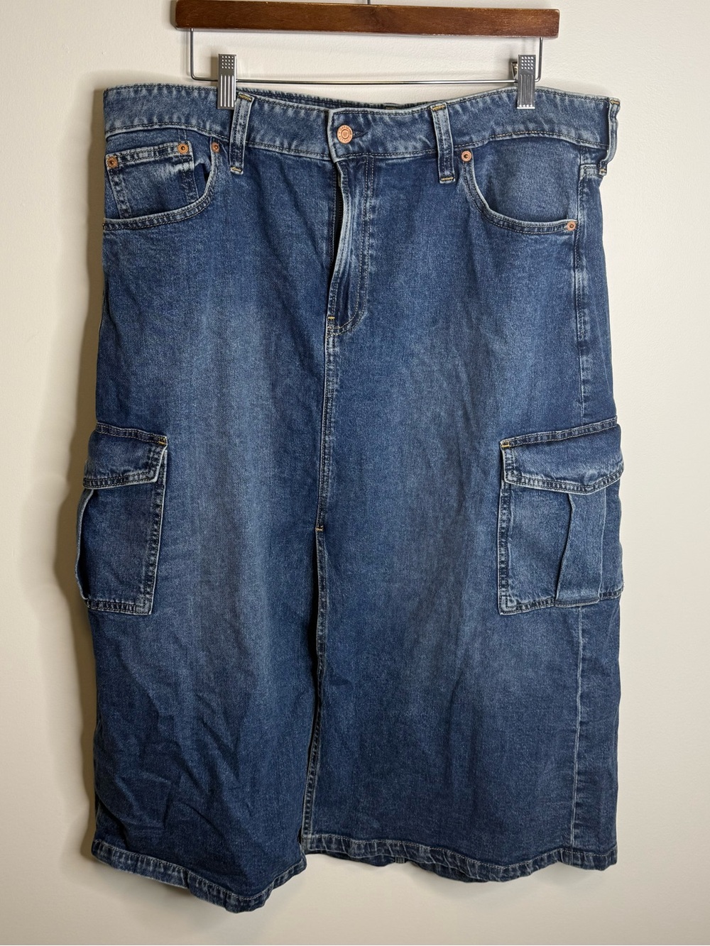 GAP Denim Maxi Skirt - Blue Jean cargo size 34 / 18